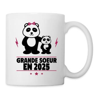 grande soeur en 2025,Drôles,Bébé, Humour - Mug blanc - blanc - Droite