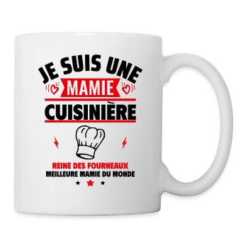 mamie cuisinière,Cadeau fête des grands-mères - Mug blanc - blanc - Droite
