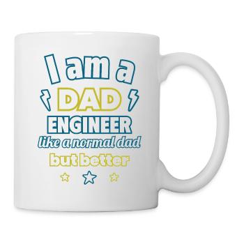 Je suis papa ingénieur, cadeau fête des pères - Mug blanc - blanc - Droite