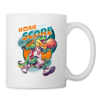 Basketball Dinosaur T-Rex Basketball Player - Mug - white - Right