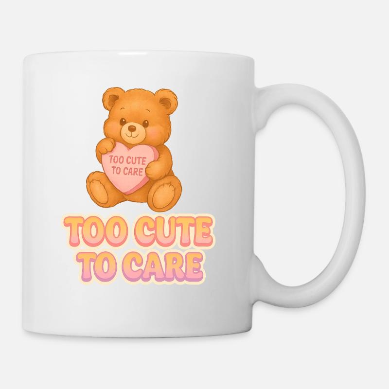 Too Cute To Care – Trop Mignon Pour Me Soucier - Mug - white