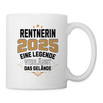 Rentnerin 2025 Rente Rentner Legende Ruhestand - Tasse - Weiß - Rechts