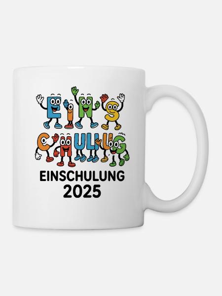 ABC-Gang – Einschulung 2025 - Tasse - Weiß