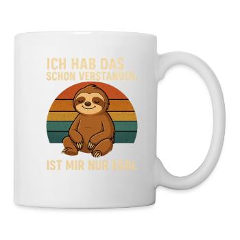 Dicton paresseux – je m’en fiche - Mug blanc - blanc - Droite