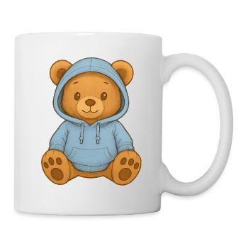 Cute Bear in Blue Hoodie - Mug - white - Right