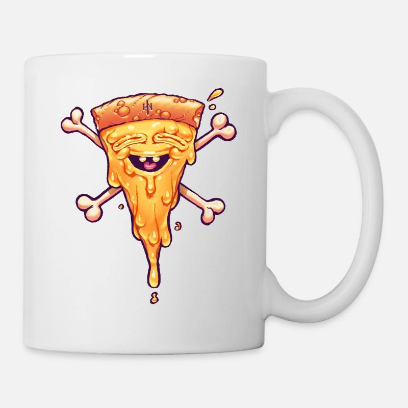 Happy Pizza - Tasse - Weiß