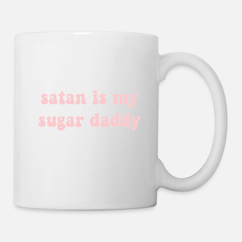 satan sugar daddy - Tasse - Weiß