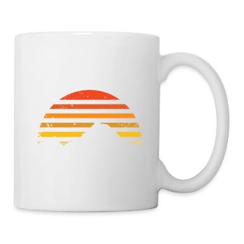 Mountains sun silhouette cool gift idea - Mug - white - Right