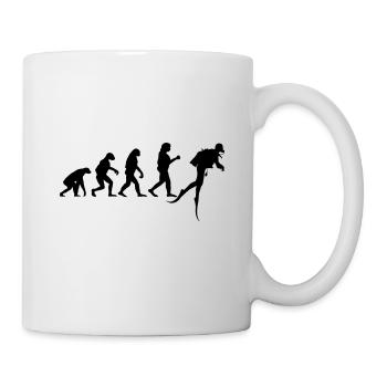 Plongée Evolution Plongeur Plongée Eau Drôle - Mug blanc - blanc - Droite