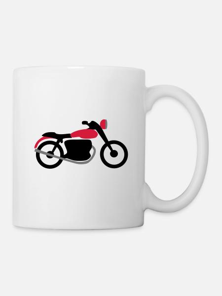 Motorrad - Tasse - Weiß