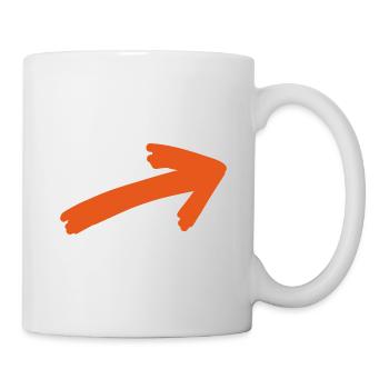Conception de flèche - Mug blanc - blanc - Droite