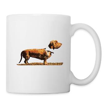 Dackel - Tasse - Weiß - Rechts