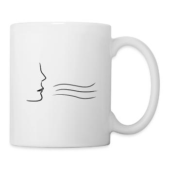 wind atmen - Tasse - Weiß - Rechts