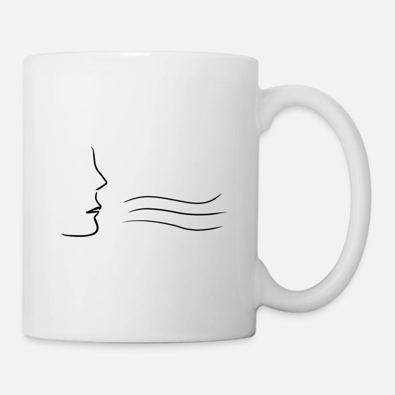 wind atmen - Tasse - Weiß