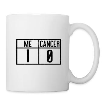 Me=1 Cancer=0 Cancer Survivor Cancer Beaten Chemot - Tasse - Weiß - Rechts