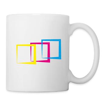 Square Square Pattern Geometry - Mug - white - Right