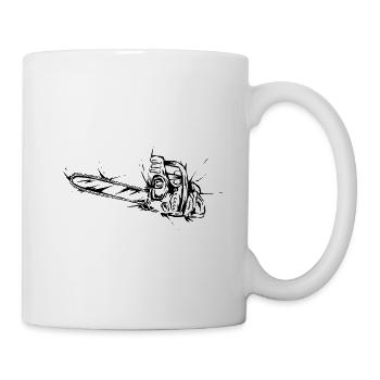 Motorsäge Holzfäller - Tasse - Weiß - Rechts