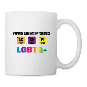 Primary Elements Of Tolerance Lgbtq Bisexual Lesbi - Tasse - Weiß - Rechts
