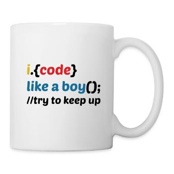 Code Like A Boy Coder Programmer Software Develope - Tasse - Weiß - Rechts