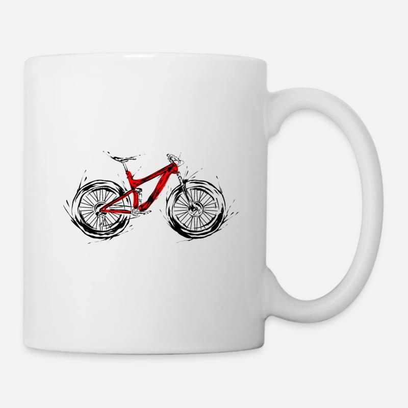 Mountainbike - Tasse - Weiß