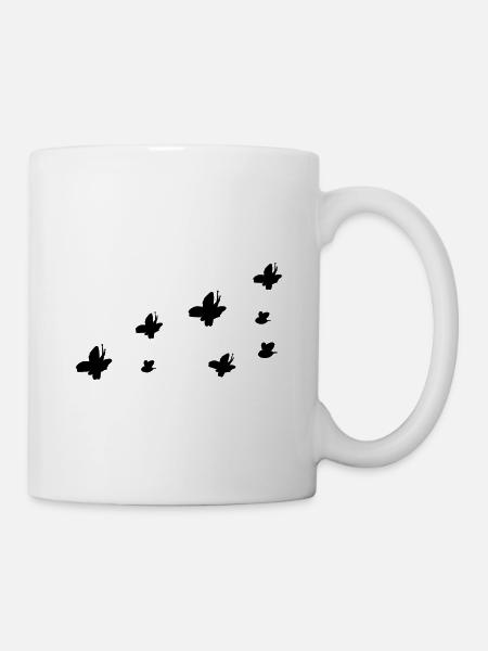 insects symbol butterfly bee fly - Mug - white