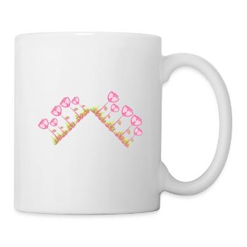 flowers symbol plant roses flower triangle - Mug - white - Right