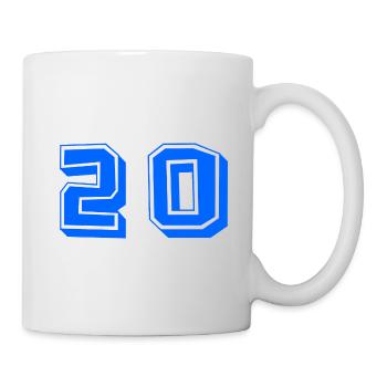 20 JAHRE. 20-jähriges JUBILÄUM. JUBILÄUM 20 JAHRE. 20 - Tasse - Weiß - Rechts