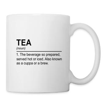 Tea Noun Definition Tea Drinker Cup Of Tea Brewing - Tasse - Weiß - Rechts