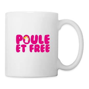 Poule et Free - Mug blanc - blanc - Droite
