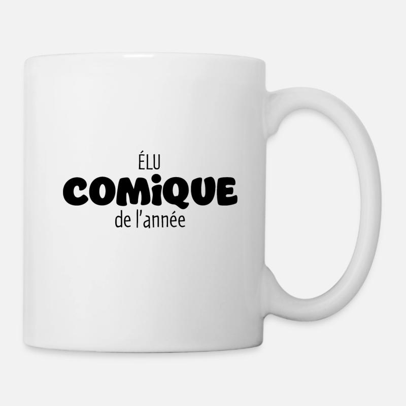 élu comique de l'année cadeau humour - Mug blanc - blanc