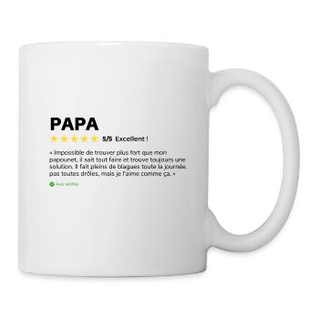 Avis client Papa - Mug blanc - blanc - Droite