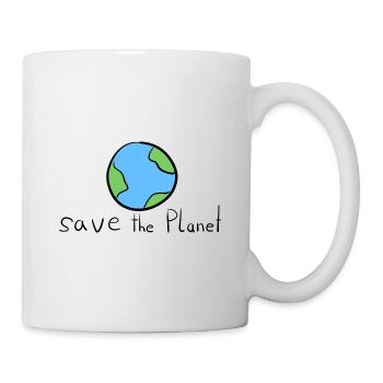 rette den Planeten Erde Symbol - Tasse - Weiß - Rechts