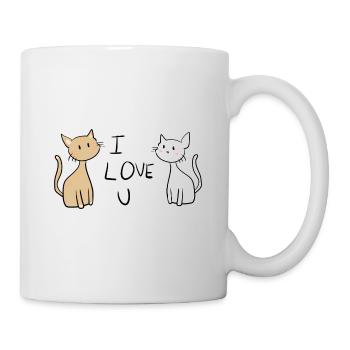 Ich liebe dich katzen katze - Tasse - Weiß - Rechts