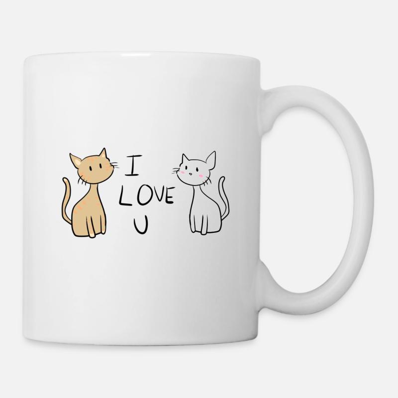 Ich liebe dich katzen katze - Tasse - Weiß