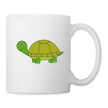 Schildkröte - Tasse - Weiß - Rechts