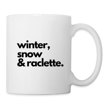 Winter, Schnee & Raclette - Tasse - Weiß - Rechts