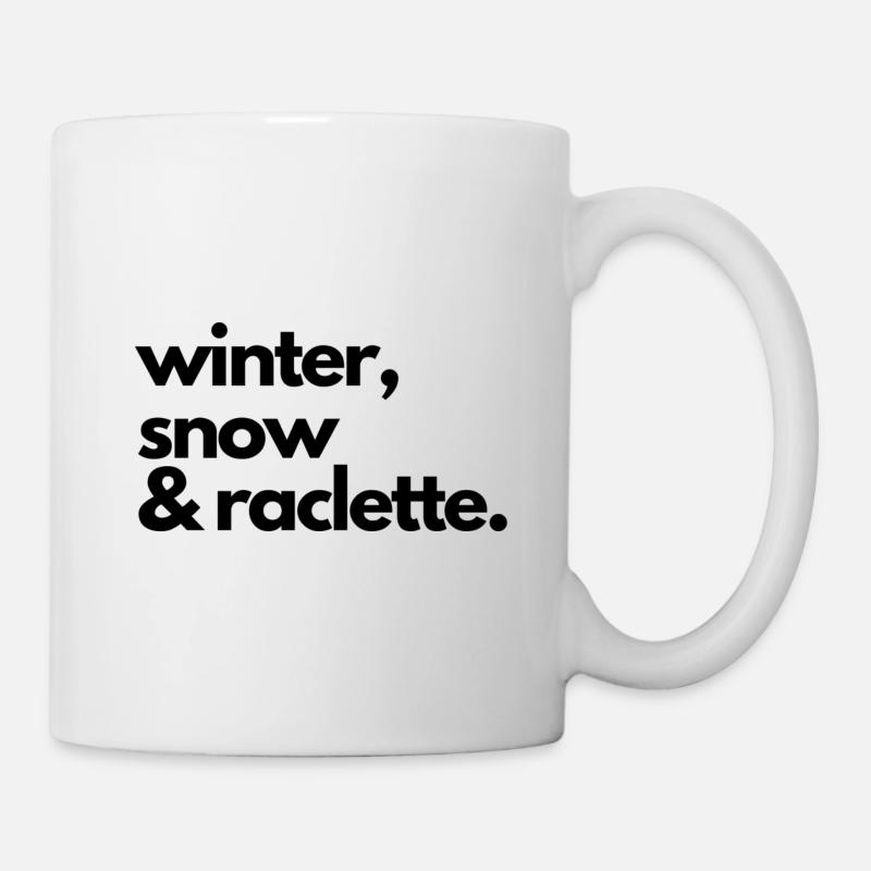 Winter, Schnee & Raclette - Tasse - Weiß