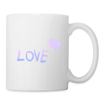 Mot d’amour Cœur Violet - Mug blanc - blanc - Droite