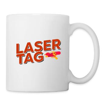 Retro Graphic Lasertag Player Lasertag Phaser Lase - Tasse - Weiß - Rechts