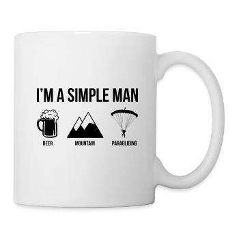 I'm A Simple Man Graphic Parachute Paragliding Sky - Tasse - Weiß - Rechts