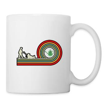 Retro Graphic Gardener Horticulturist Gardening La - Tasse - Weiß - Rechts