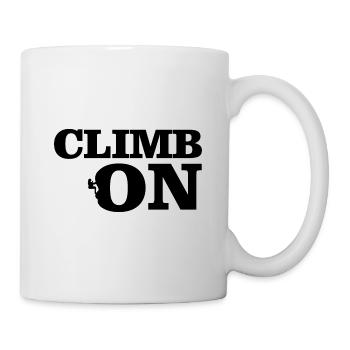 Climb On Graphic Climbing Boulder Rock Climber Mou - Tasse - Weiß - Rechts