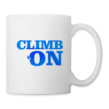 Climb On Graphic Climbing Boulder Rock Climber Mou - Tasse - Weiß - Rechts