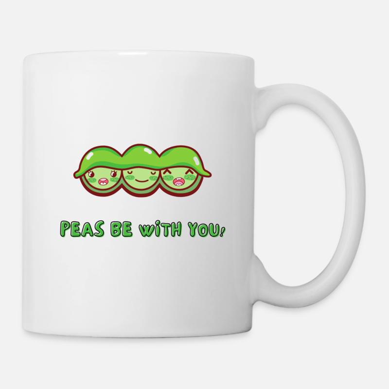PEAS BE WITH YOU - Tasse - Weiß