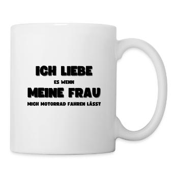 Ich liebe meine Frau - Motorrad fahren Biker - Tasse - Weiß - Rechts