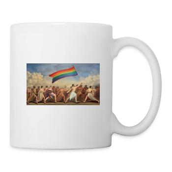 Ancient Greek Art Subtle Pride Flag - Mug - white - Right