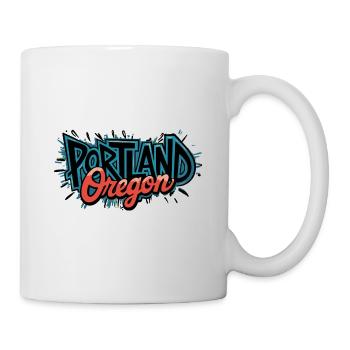Oregon Portland Amerika Bundesstaat für Oregon - Tasse - Weiß - Rechts