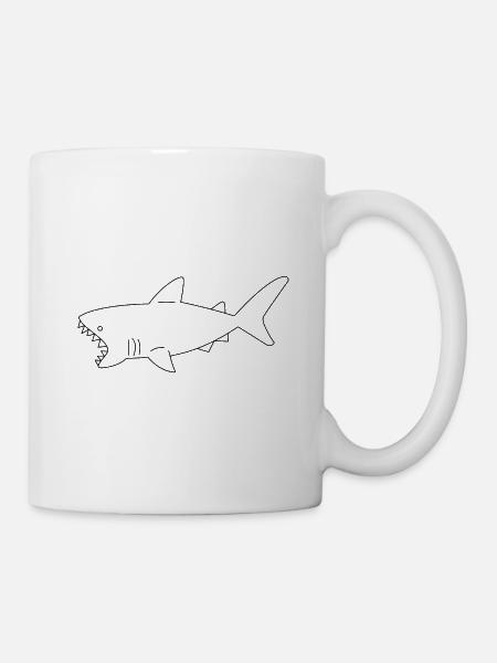 Hai - Tasse - Weiß
