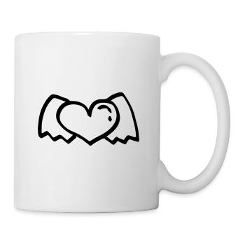 Herz mit Flügel / heart with wings - Mug - white - Right