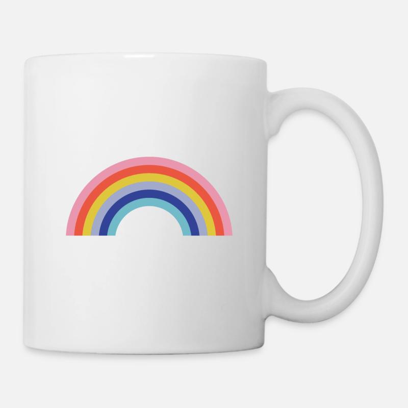 Regenbogen - Tasse - Weiß